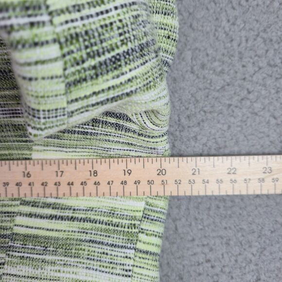 Kasper Blazer 12 Green Open Front Striped Lined Career Modern Textured Colorful - Picture 11 of 13
